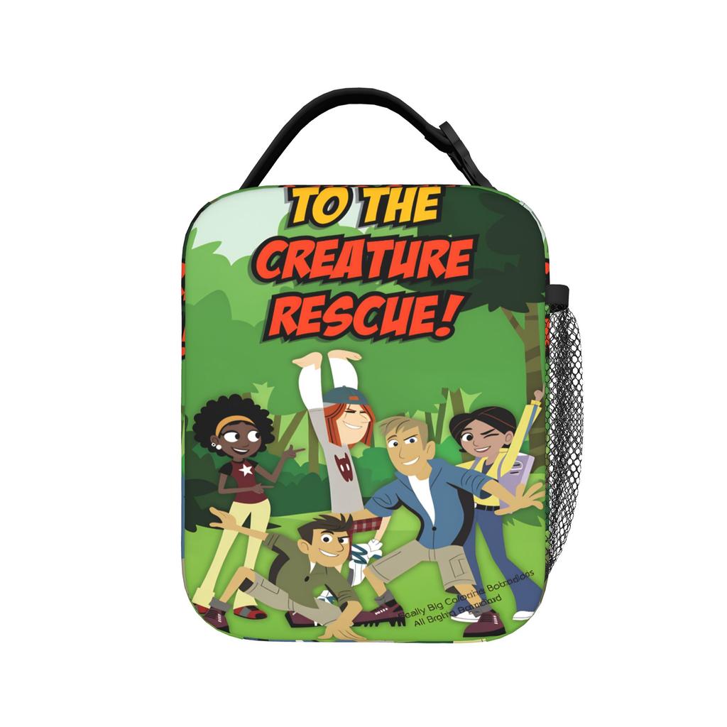 Wilds Kratts Lunch Bag Leisure Lunch Box School Convenient Thermal Tote Handbags For Adult Oxford Print Cooler Bag