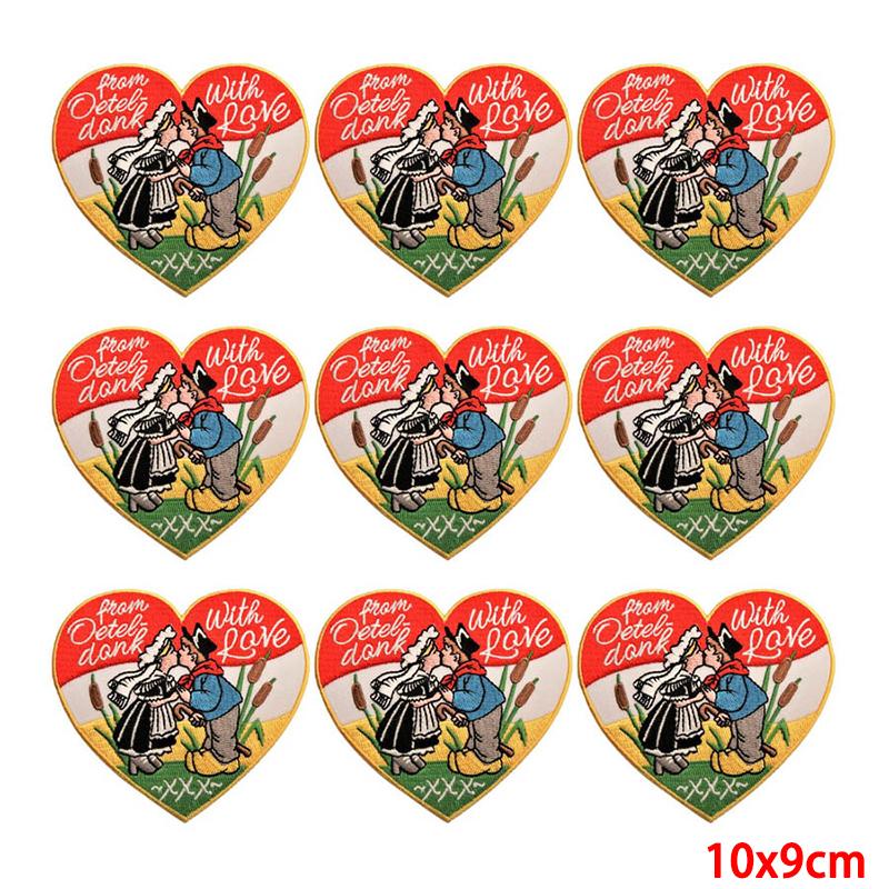 10 sztuk/partia hurtownia łatka haftowana żelazko na plastry na ubrania naszywki na ubrania kurtki wystrój aplikacja materiały szyć