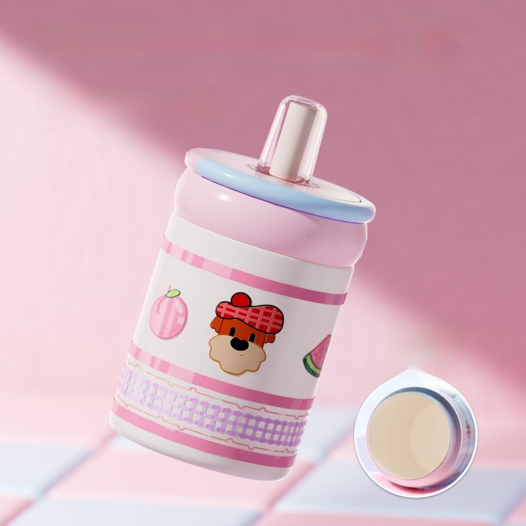 Ceramic Insulated Travel Mug Straw For Women And Students