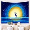 Mysterious Landscape Style Painting Wall Hanging Cloth Rectangle Tapestry Colorful Multipurpose Decoration Blanket 150 X 100 Cm