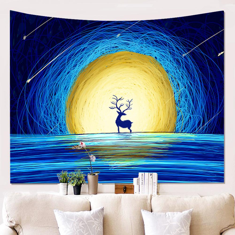 Mysterious Landscape Style Painting Wall Hanging Cloth Rectangle Tapestry Colorful Multipurpose Decoration Blanket 150 X 100 Cm