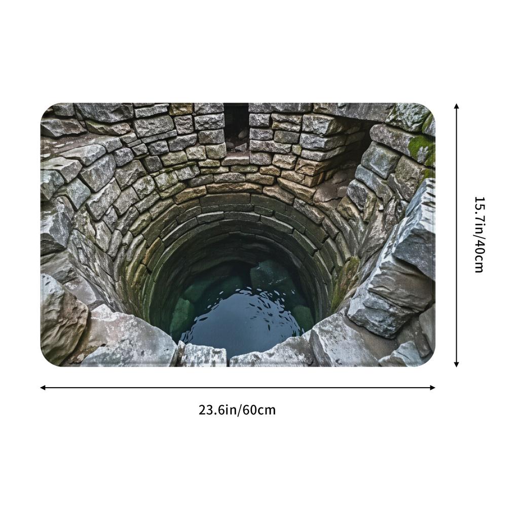 3D Visual Effect Cave Hole Doormat Anti-Slip Entrance Kitchen Bath Door Floor Mat  Garden Rug Carpet Footpad