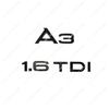ABBD1 3D Chrome Black 45 40 35 30 TFSI 30 35 1.6 TDI 1.8 2.0 T ABS Emblem For A3 Series Car Trunk Styling Decals Badge Sticker