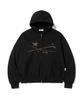 Escapefrom Milky Way Print Two-Way Zip-Up Hoodie Black