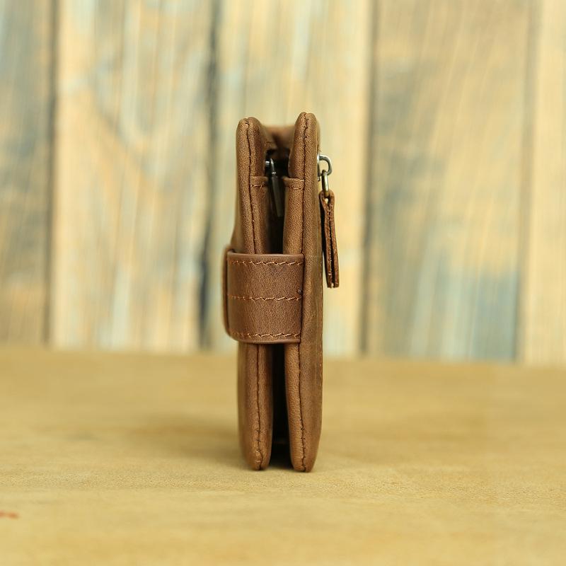 Retro Crazy Horse Leder Geldbörse Erste Schicht Rindsleder Herren Geldbörse Lang und Kurz Leder Multi-Karten Damen Geldbörse