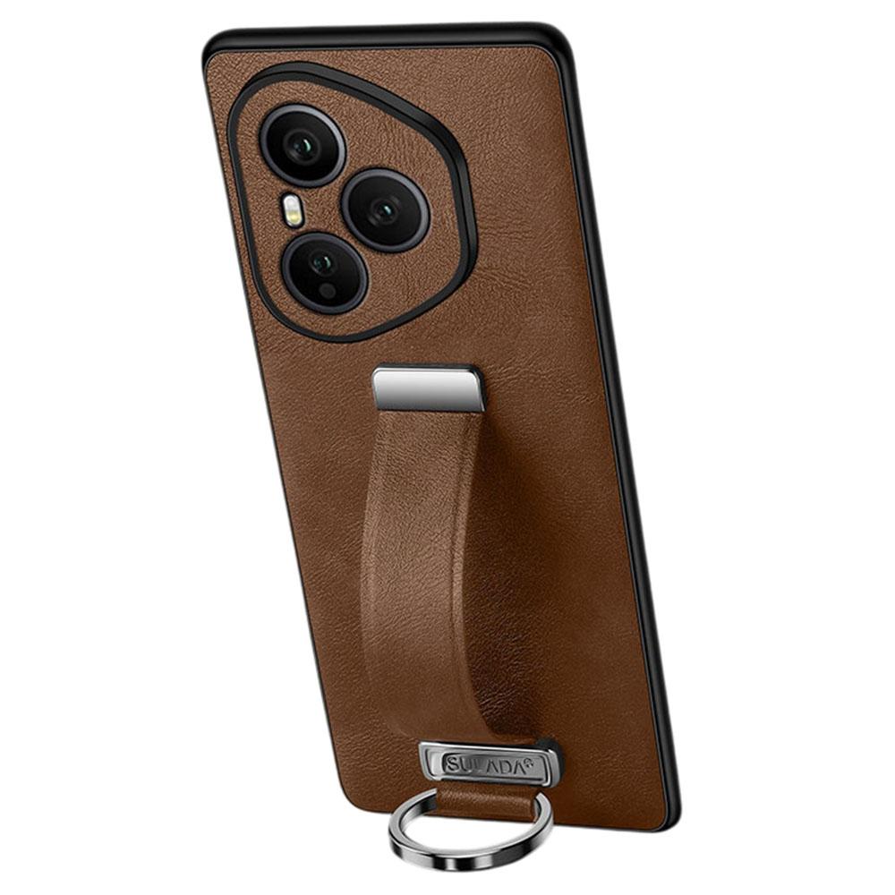 SULADA Fashion Series for Honor 400 Pro 5G (Global) Case Wristband Kickstand Leather Back Phone Cover