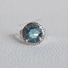 Blue Topaz Ring: 925 Sterling Silver Boho Ring, December Birthstone