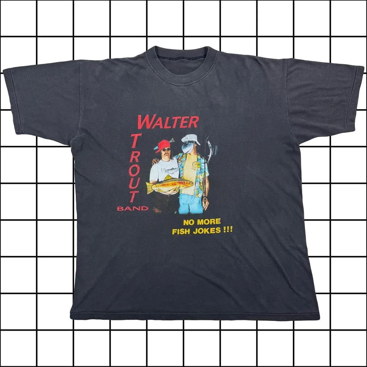 VTG Walter Trout Band Gift For Fans Cotton Black T Shirt All Size US135 S