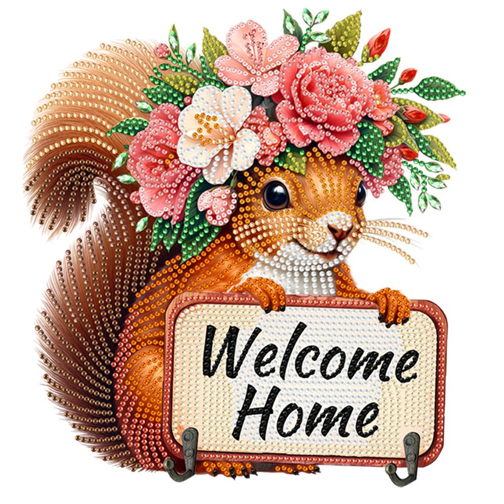 Animal Wood DIY Diamond Painting Hooks Creative Handmade Gift for Various Occasions for Wall Decoration and Space-Saving Storage