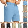 Shorts Esportivos Masculinos com Caimento Atlético, Tecido Elástico de Secagem Rápida e Respirável, com Bolso com Zíper para Atividades ao Ar Livre