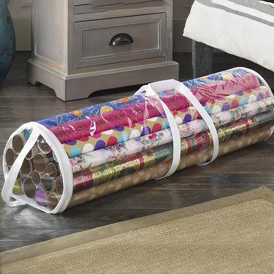 1pc,Gift Wrap Organizer-Durable Storage Tote Bag for Birthdays,holidays,gift Wrapping Paper,household Items,paper Roll Holder
