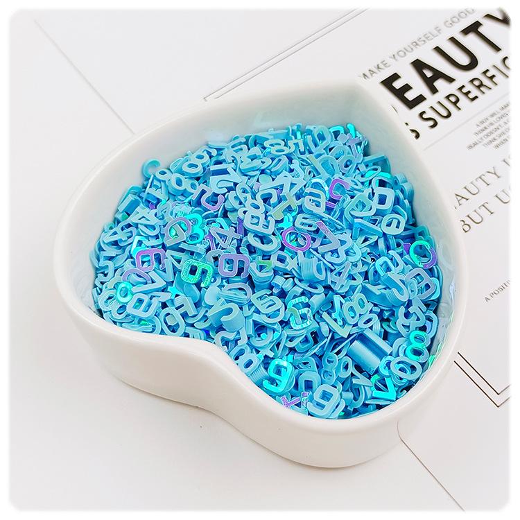 YALEDUO Digital 6MM Iridescent 0-9 Number Sequins for Nail Art DIY Glitter.