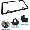 American Flag License Plate For Front Bumper, Black Aluminum Car Tag Frame Cover With 3D Embossed USA Flag Pattern, With Screws, Metal Decals
