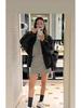 2025 Women's Retro Faux Leather Motorcycle Jacket - Short, Loose Fit with Zipper and Lapel