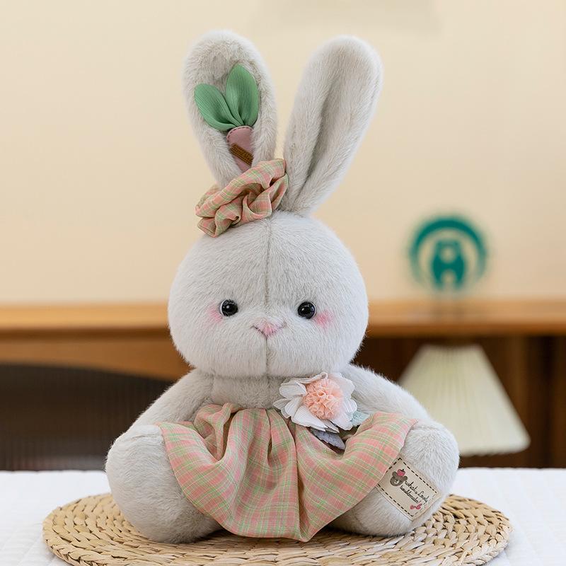 Super Cute Sweet Rabbit Plush Toy Wedding Throwing Sprinkled Flower Skirt Rabbit Souvenir Princess Little Elephant Couch Machine