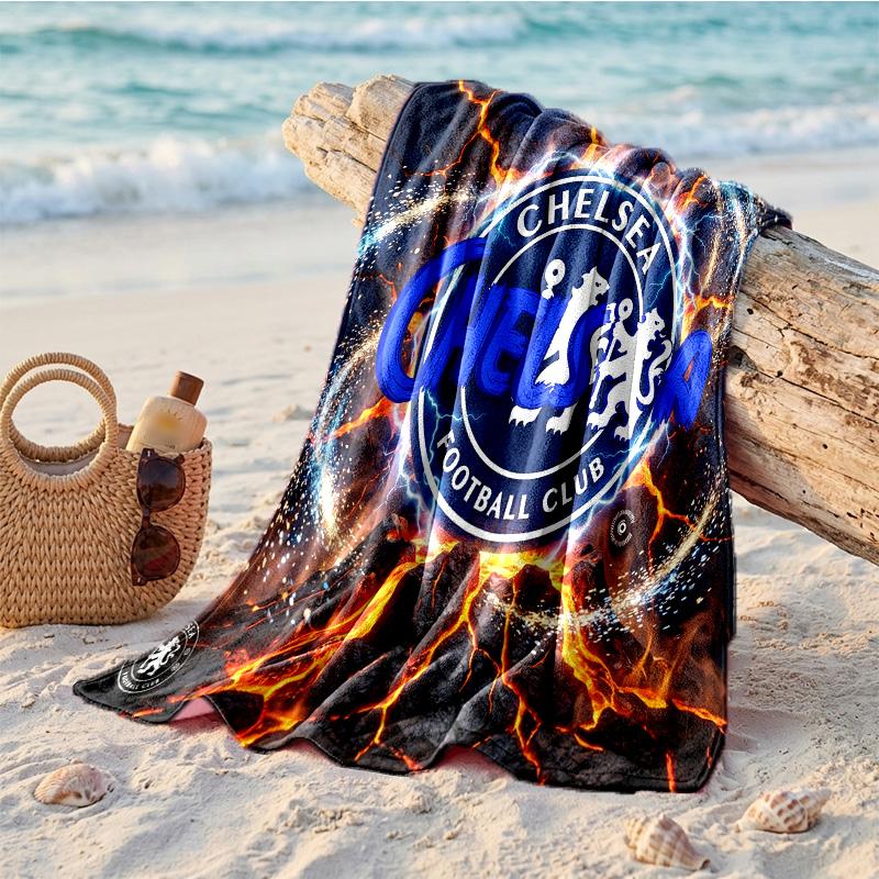 Asciugamano da Spiaggia in Microfibra con Stampa Chelsea FC Asciugatura Rapida Assorbente Grande Asciugamano per Spiaggia Nuoto Viaggio