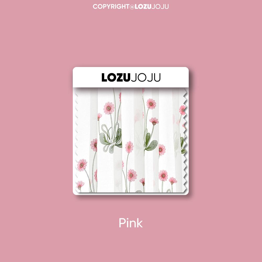 

1 шт. LOZUJOJU 10-20% затемнение сельский стиль мультфильм розовая маргаритка вышитая белая прозрачная занавеска для гостиной спальни украшение окна домашний декор W100cm x L260cm розовый