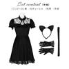 Brightlara Halloween Cosplay Black White and Costume, Cat, Cat, More, cos059-BK-XL