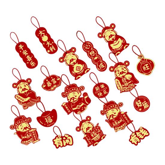 1 Set Hanging Ornament Chinese Red Pendants Traditional Chinese Patterns Good Luck Decoration Spring Festival Christmas Ornament
