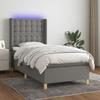 VidaXL Slat Bed Base with Mattress and LED, Upholstered Bed, Single Bed, Adult Bed for Interior Bedroom, 3139174