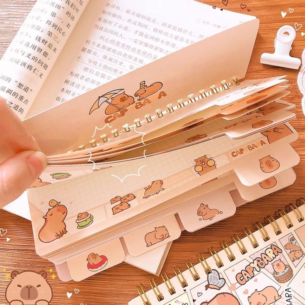 Color Page Capybara Notebook Kawaii Mini Writing Pad Stationery Small Notepad  Decor