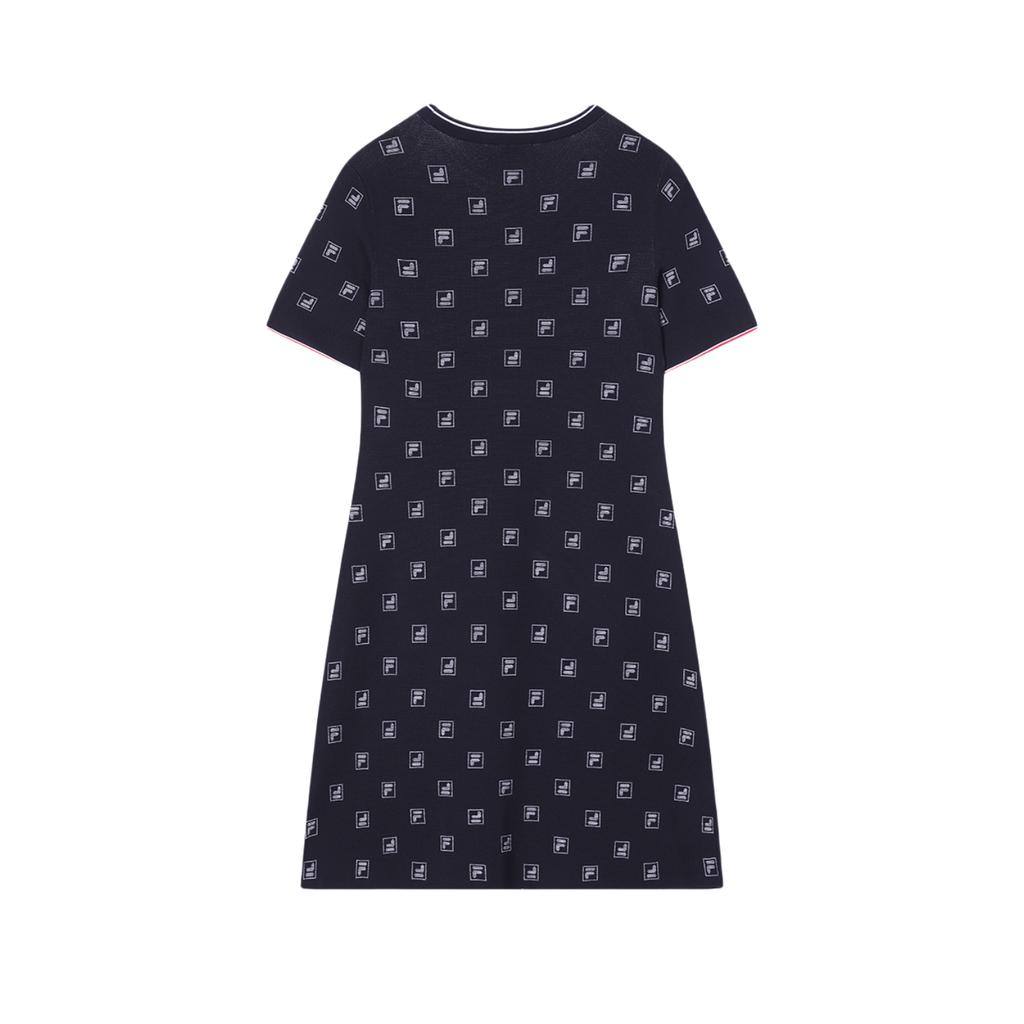 Fila Modern Heritage Series Printed Elegant Short Sleeve Dress Women Dresses F11W421303FNV