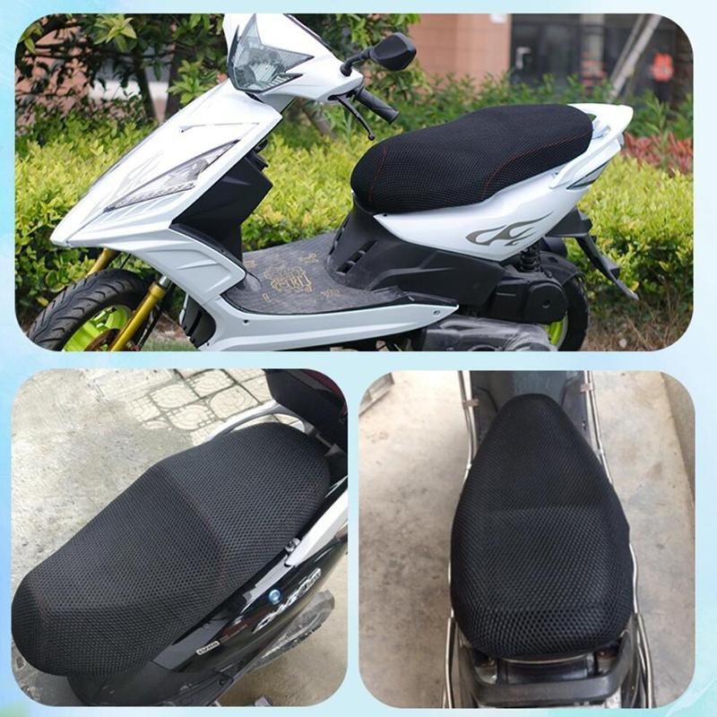 1Pc Breathable Scooter Seat Covers Summer Cool 3D Mesh Motorcycle Seat Cover Cushion Anti-Slip Cover Grid Protection Pad