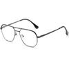Double Bridge Men's Fashion Glasses - High-End Blue Light Blockers for a Personalized, Casual Look