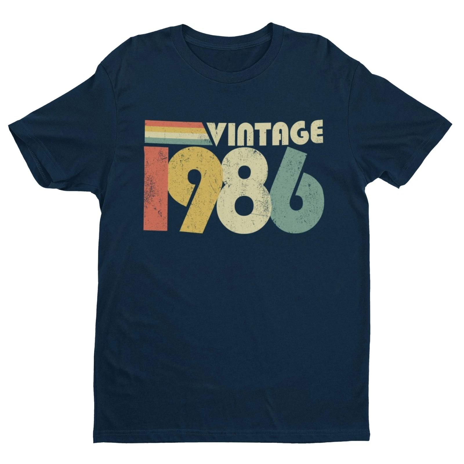 Vintage 1986 40th Birthday T Shirt Retro Born 1986 Tee Unisex S-6XL 3XL
