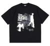 Men Women The Dream Started Chasing Me Print T Shirt Casual Streetwear Crew Neck Short Sleeve