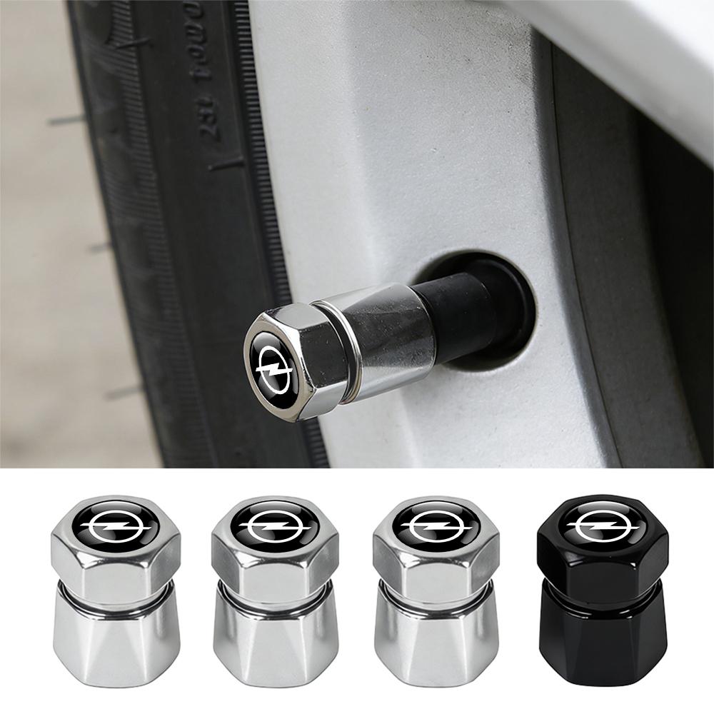 4PCS Car Wheel Tire Valve Stem Caps Metal Valve Accessories For Opel Astra K H G J Insignia Corsa D Zafira Mokka Vectra C Opc