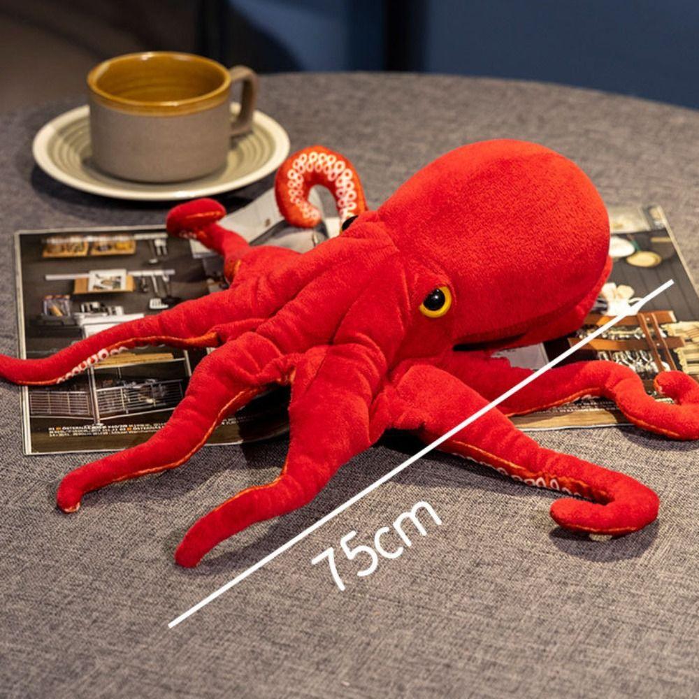 Simulation Red Octopus Dolls Realistic Stuffed Octopus Octopus Plush Toy  Kids Toy