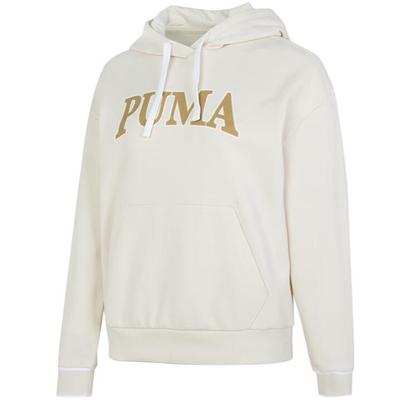 Letter Print Casual Hoodie With Large Pockets Women Hoodies Khaki 682176-87