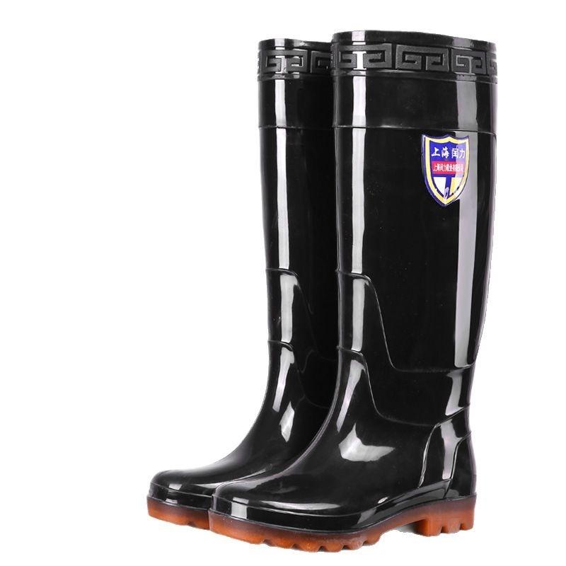 Camouflage Extra High Tube Over the Knee Men's Rain Shoes Plus High Long Tube Rubber Shoes Water Shoes Non-slip Work Fishing Men's Water Boots