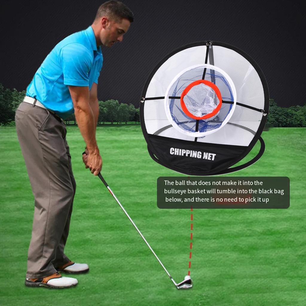 Golf Chipping Net Pop Up Practice Net for Backyard Indoor Training Aid with 6 Soft Balls Portable Golf Accessories 5