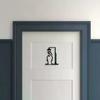 1Pcs Shower Figure Wall Decoration Minimalist Line Metal Bathroom Sign Rustic Door Art Sign Funny Door Topper Home Decorations