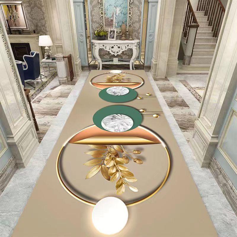 

Геометричний килим для вітальні Довгий коридор Килимок для передпокою Кришталевий оксамит Протиковзкий килимок для придверних дверей Балкон Спальня Кухонний килимок 60X200CM