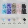 120-Piece Snap Fastener Installation Tool Set with Colorful Resin Buttons and Hand Press Pliers