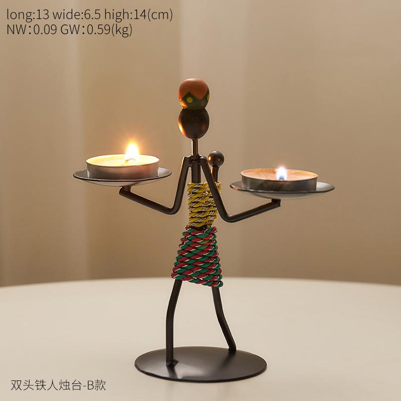 Nordic Creative Metal Candle Holder Home Decoration Living Room Bedroom Home Decoration  Creative Ornaments Home Decorative Item