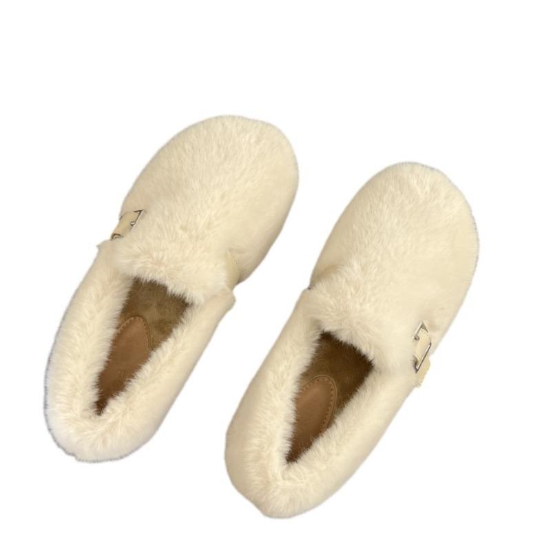 Fashion Women Fur Shoes Flats Fashion New Loafers Casual 2025 Trend Party Sport Woman Sneakers Winter Cozy Walking Botas Mujer Zapatos