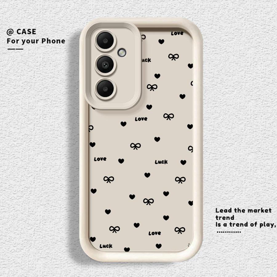 Capa para Samsung Galaxy A51 A73 A71 A72 A53 A54 A12 A13 A26 A32 A35 A36 A15 A16 A56 A34 A23 Capa de Celular Laço Fashion