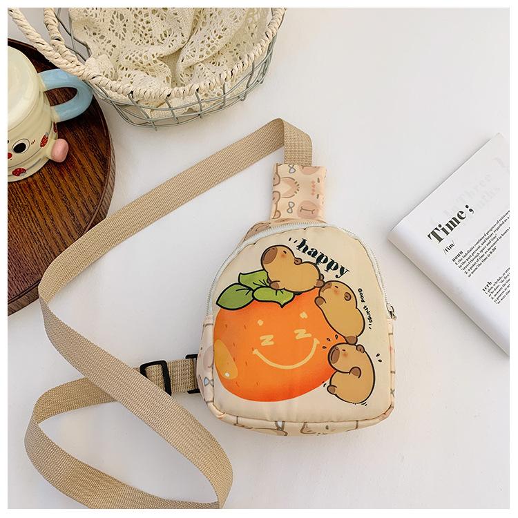 

Школьные сумки2025 новая детская мультяшная нагрудная сумка, поясная сумка, универсальная сумка-мессенджер, сумка для хранения мелочи для путешествий хаки
