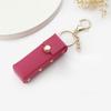 Luxuriöse Leder Lippenstifttasche Schlüsselanhänger Exquisite Aufbewahrungstasche Anhänger Lippenbalsamtasche Schlüsselanhänger Damen Accessoires Schmuck
