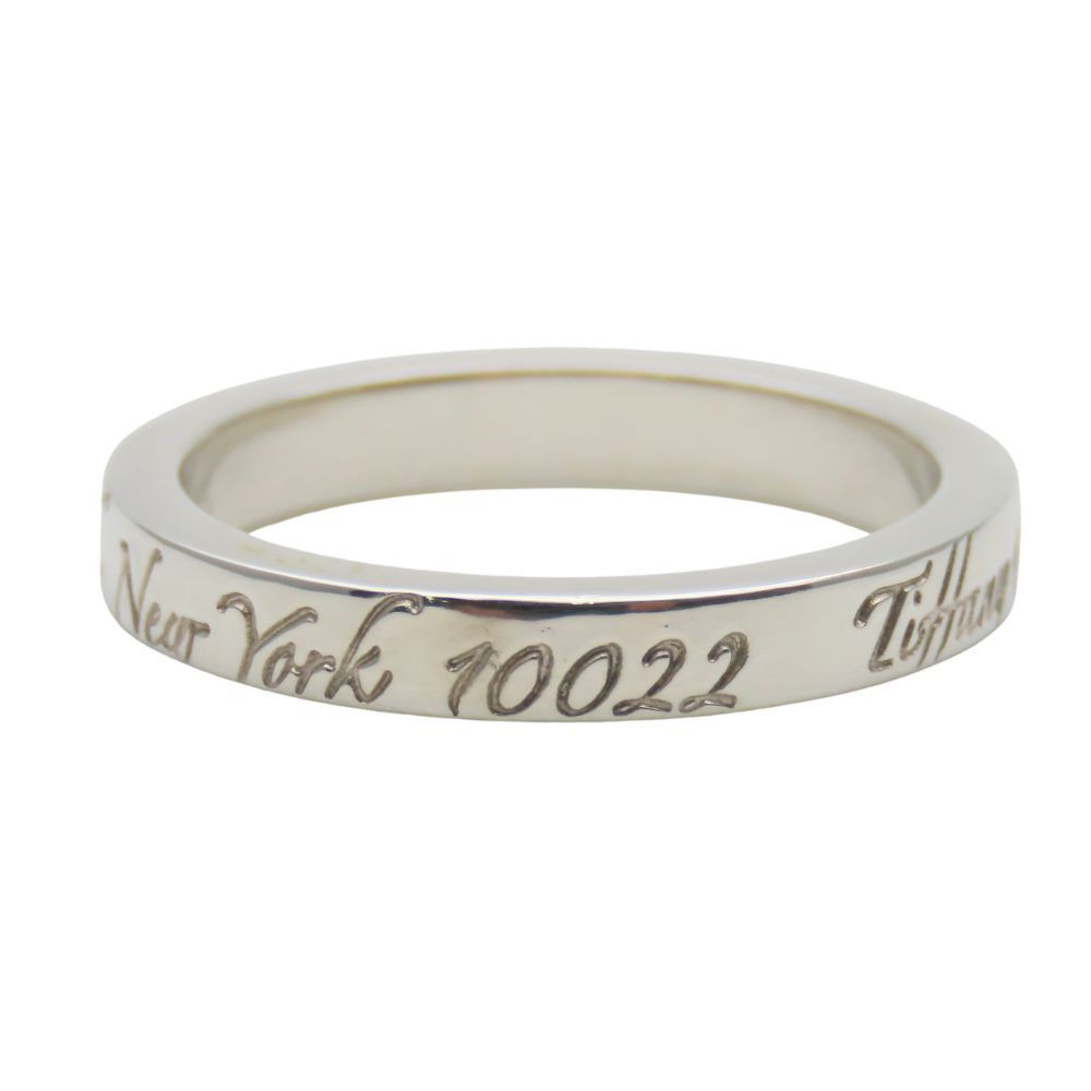 Used TIFFANY&Co. Ring Notes Narrowing New York EU#50 Silver925 2.7g Silver Accessories