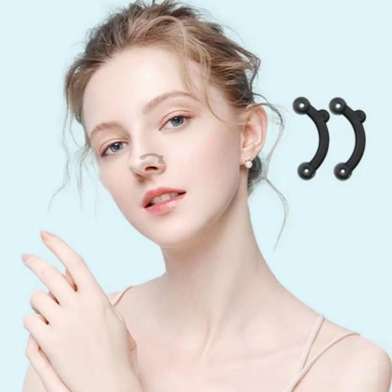 1 Set Elastic 3 Size Nasal Bridge Straightener Invisible Nose Shaper Pain Free Acrylic Nose Clip Corrector