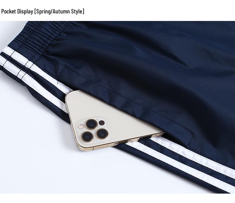 Thin Mesh Stripe School Uniform Pants for Junior & Senior High Students - Spring, Autumn, Summer
