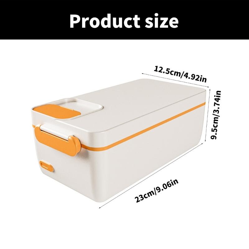 Practical Lunch Box 3200mAh Food Box Self Warming Food Storage Box 304Stainless Steel Texture for Various Setting