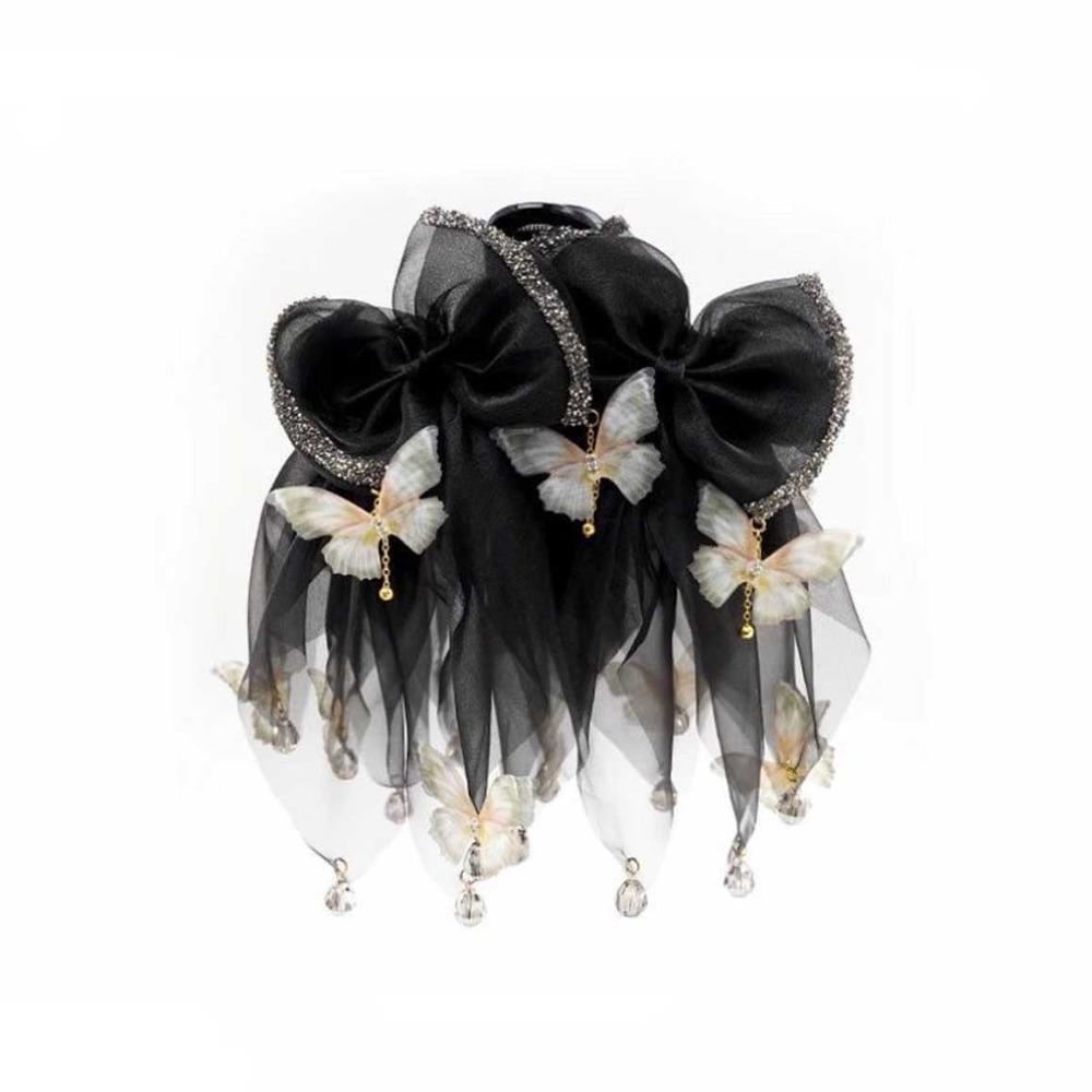 

Mesh Hair Claw Clip Flower Design Shark Clip Headwear Hairgrips Elegant Style B
