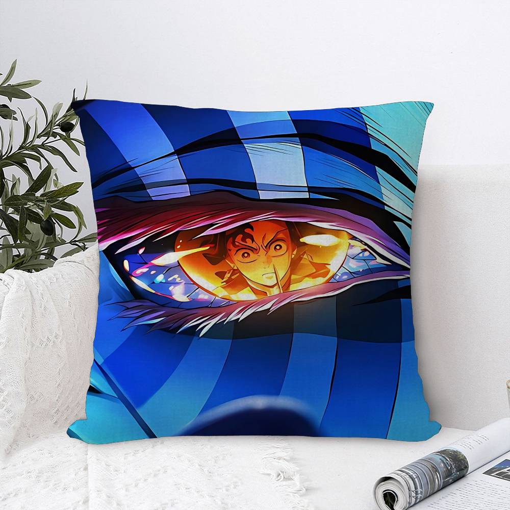 Anime DDemonS SSlayerS Cushion Cover Car Throw Pillow Case For Sofa Car Christmas Gift xcm xcm