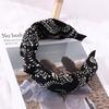 Lattice Non Slip For Girls Flower Knot Headband Korean Head Wrap Women Hair Hoop Grid Hairbands